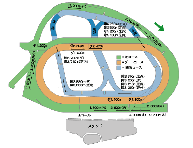 中山競馬場平面図